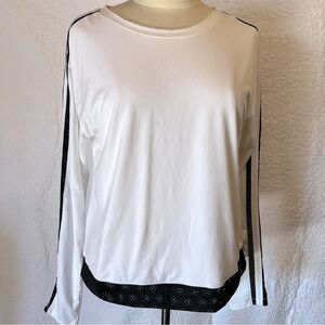MARIKA Womens Black and White Long Sleeved Top, Size Small
